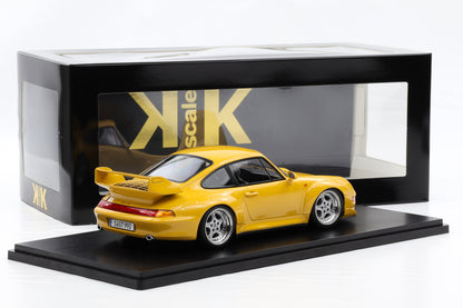 1:18 KK Scale Porsche 911 993 GT2 1996 speedgelb mit Speedline Felgen / Diecast
