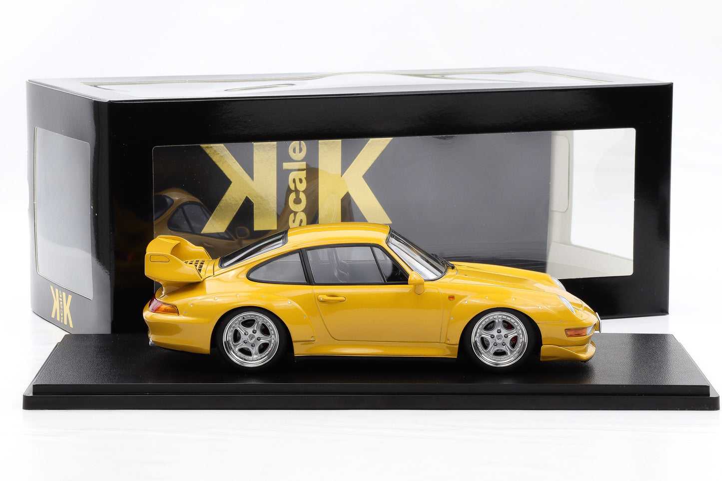 1:18 KK Scale Porsche 911 993 GT2 1996 speedgelb mit Speedline Felgen / Diecast