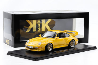 1:18 KK Scale Porsche 911 993 GT2 1996 speedgelb mit BBS Felgen / Diecast