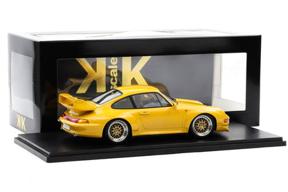 1:18 KK Scale Porsche 911 993 GT2 1996 speedgelb mit BBS Felgen / Diecast