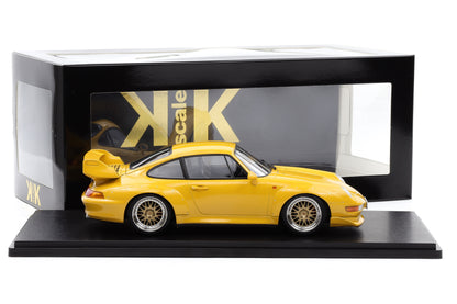 1:18 KK Scale Porsche 911 993 GT2 1996 speedgelb mit BBS Felgen / Diecast