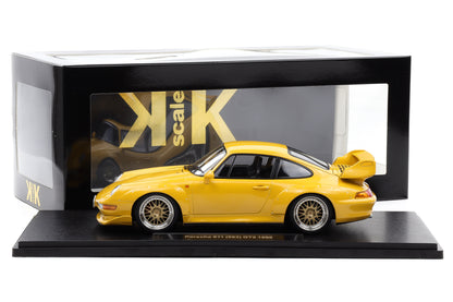 1:18 KK Scale Porsche 911 993 GT2 1996 speedgelb mit BBS Felgen / Diecast