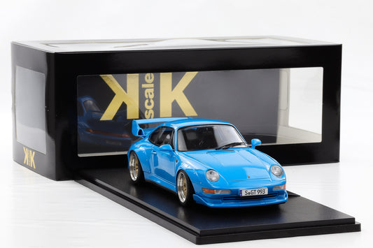 1:18 KK Scale Porsche 911 993 GT2 1996 Riveria blau mit BBS Felgen / Diecast