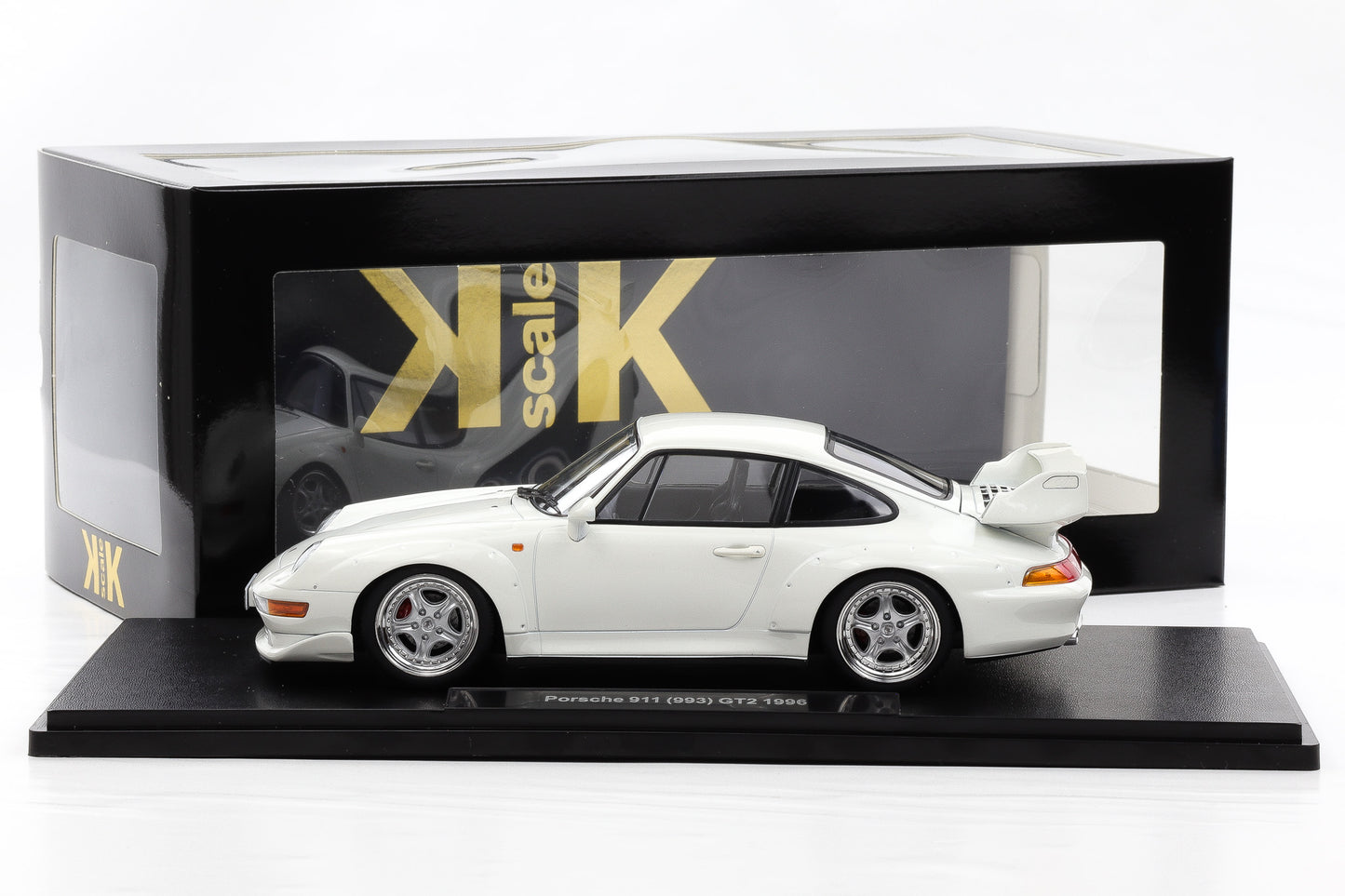 1:18 KK Scale Porsche 911 993 GT2 1996 Grandprix white mit Speedline Felgen / Diecast