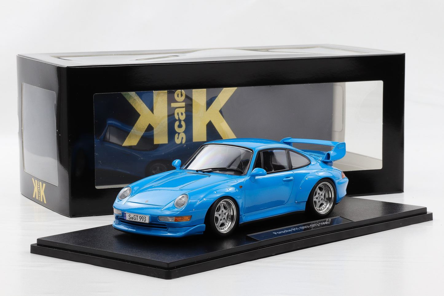 1:18 KK Scale Porsche 911 993 GT2 1996 Riveria blau mit Speedline Felgen / Diecast
