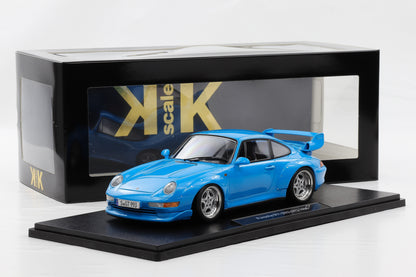 1:18 KK Scale Porsche 911 993 GT2 1996 Riveria blau mit Speedline Felgen / Diecast