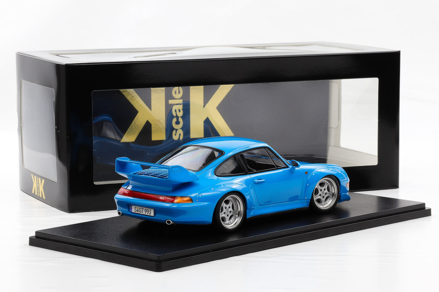 1:18 KK Scale Porsche 911 993 GT2 1996 Riveria blau mit Speedline Felgen / Diecast