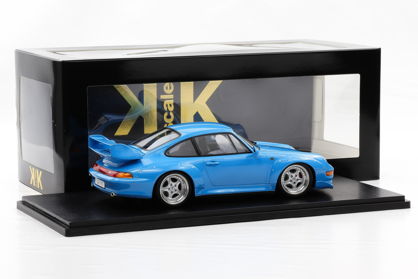 1:18 KK Scale Porsche 911 993 GT2 1996 Riveria blau mit Speedline Felgen / Diecast