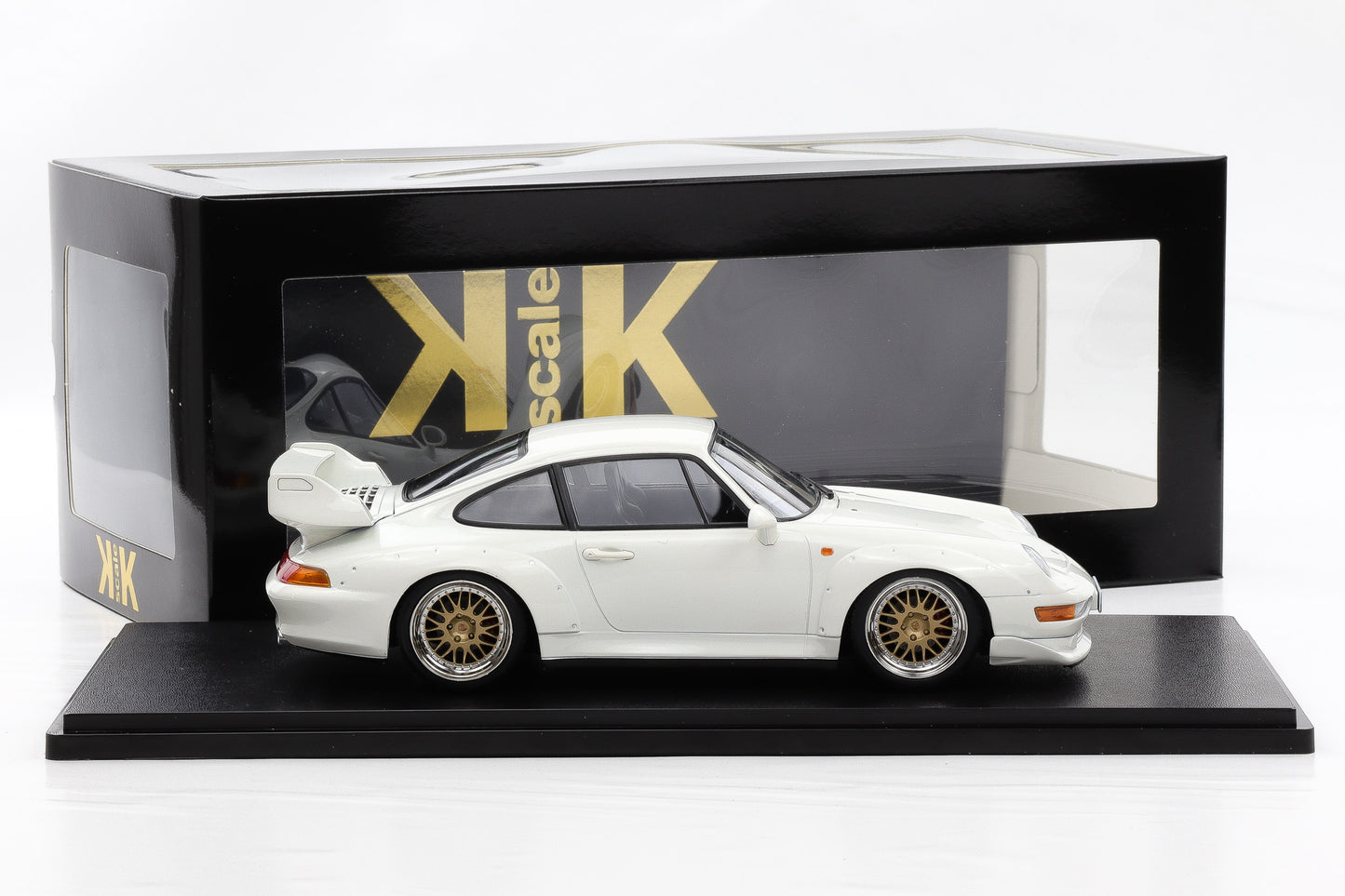 1:18 KK Scale Porsche 911 993 GT2 1996 Grandprix white mit BBS Felgen / Diecast
