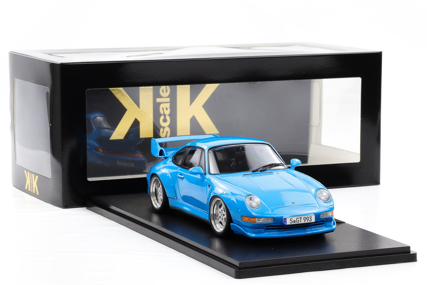 1:18 KK Scale Porsche 911 993 GT2 1996 Riveria blau mit Speedline Felgen / Diecast