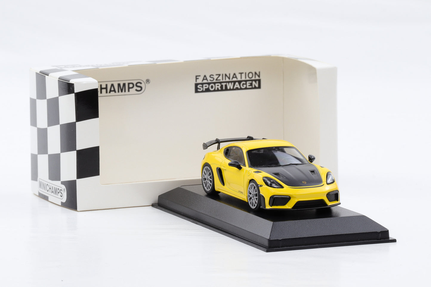 1:43 Minichamps Porsche 718 982 Cayman GT4 RS 2021 gelb limited 200 pcs