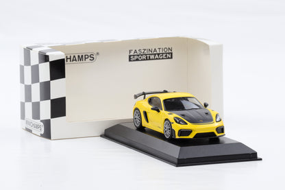 1:43 Minichamps Porsche 718 982 Cayman GT4 RS 2021 gelb limited 200 pcs