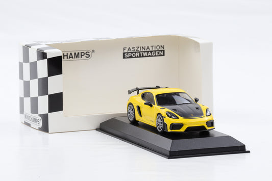 1:43 Minichamps Porsche 718 982 Cayman GT4 RS 2021 gelb limited 200 pcs