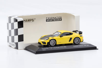 1:43 Minichamps Porsche 718 982 Cayman GT4 RS 2021 gelb limited 200 pcs