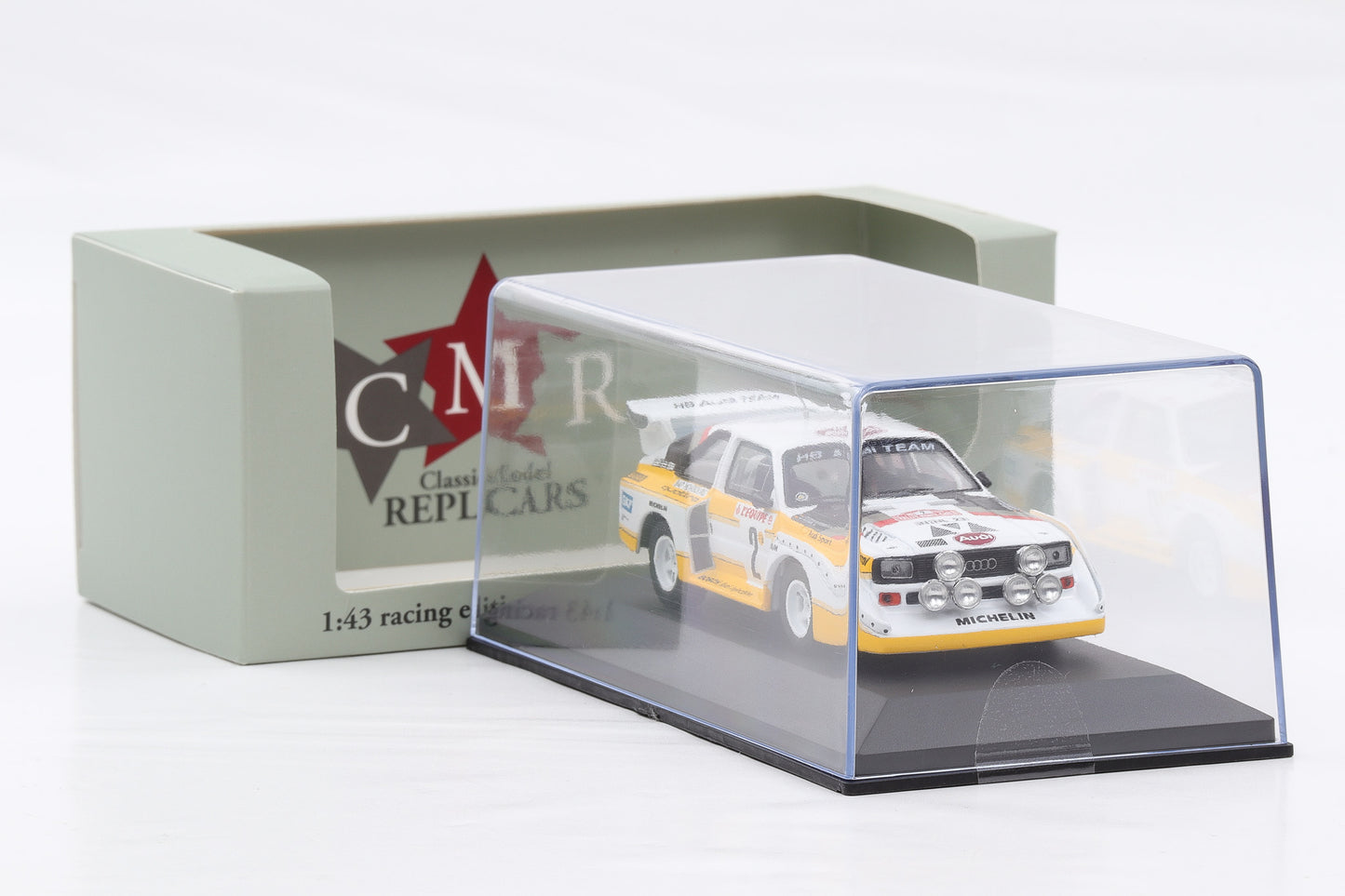 1:43 CMR Audi Quattro S1 #2 Rallye Monte Carlo Night 1986 Röhrl Geistdörfer