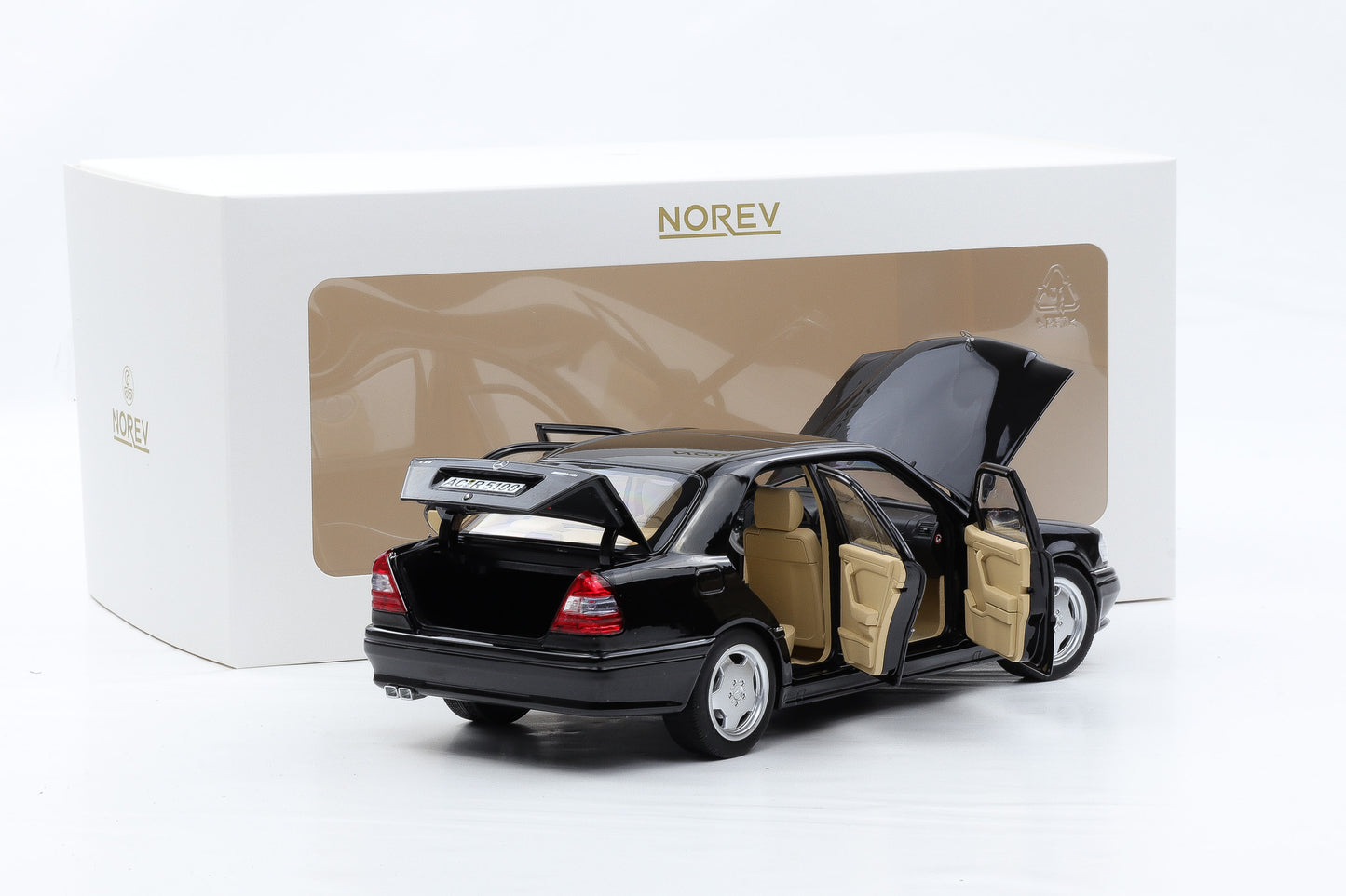 1:18 Norev Mercedes-Benz C36 AMG W202 Limousine 1993 obsidianschwarz 183381