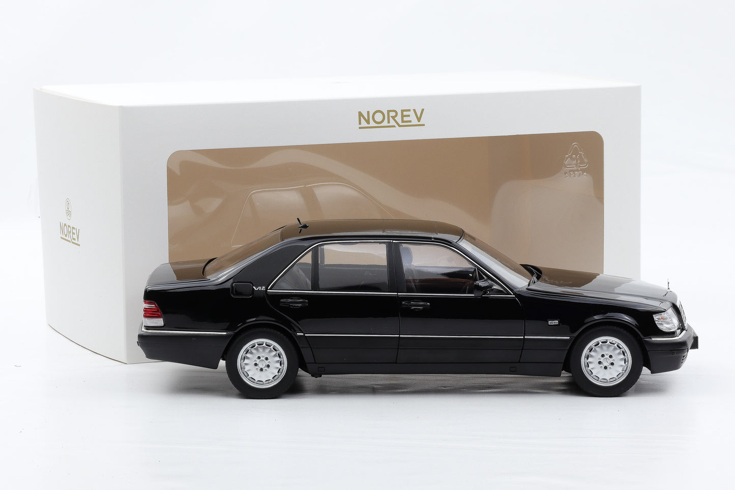 1:18 Norev Mercedes-Benz S-Klasse S600 W140 V12 1997 Obsidian Black metallic