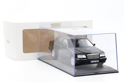 1:18 Norev Mercedes-Benz S-Klasse S600 W140 V12 1997 Obsidian Black + Vitrine