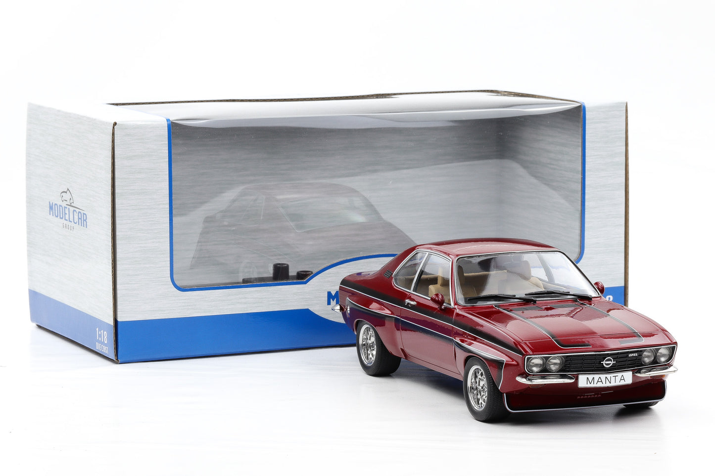 1:18 OPEL Manta A Coupe GTE Breitbau Irmscher 1974 Sport rot metallic