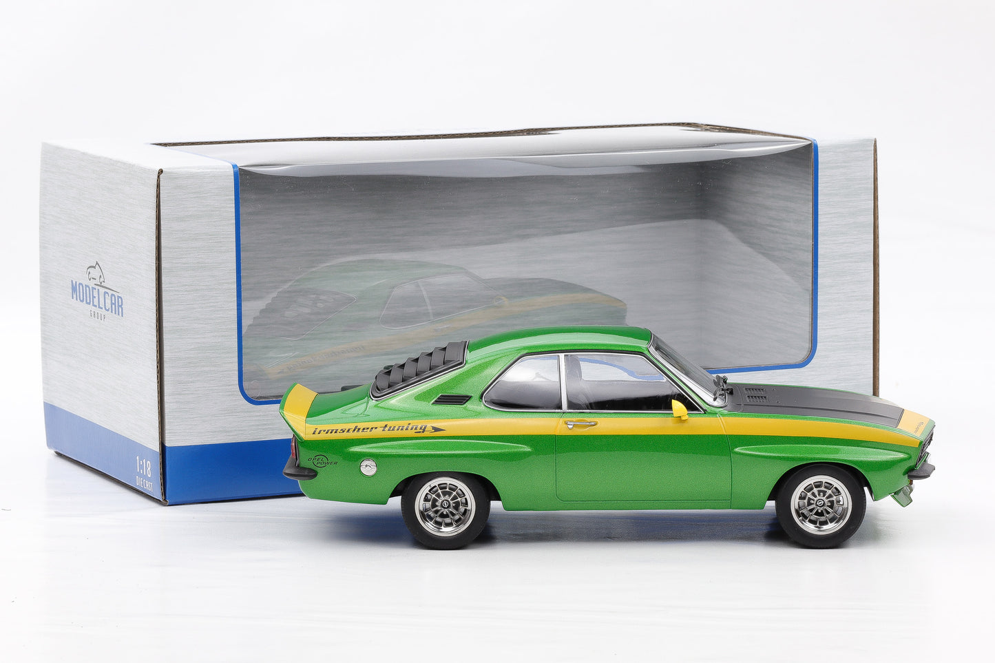 1:18 OPEL Manta A Coupe GTE Breitbau Irmscher 1974 Sport grün metallic