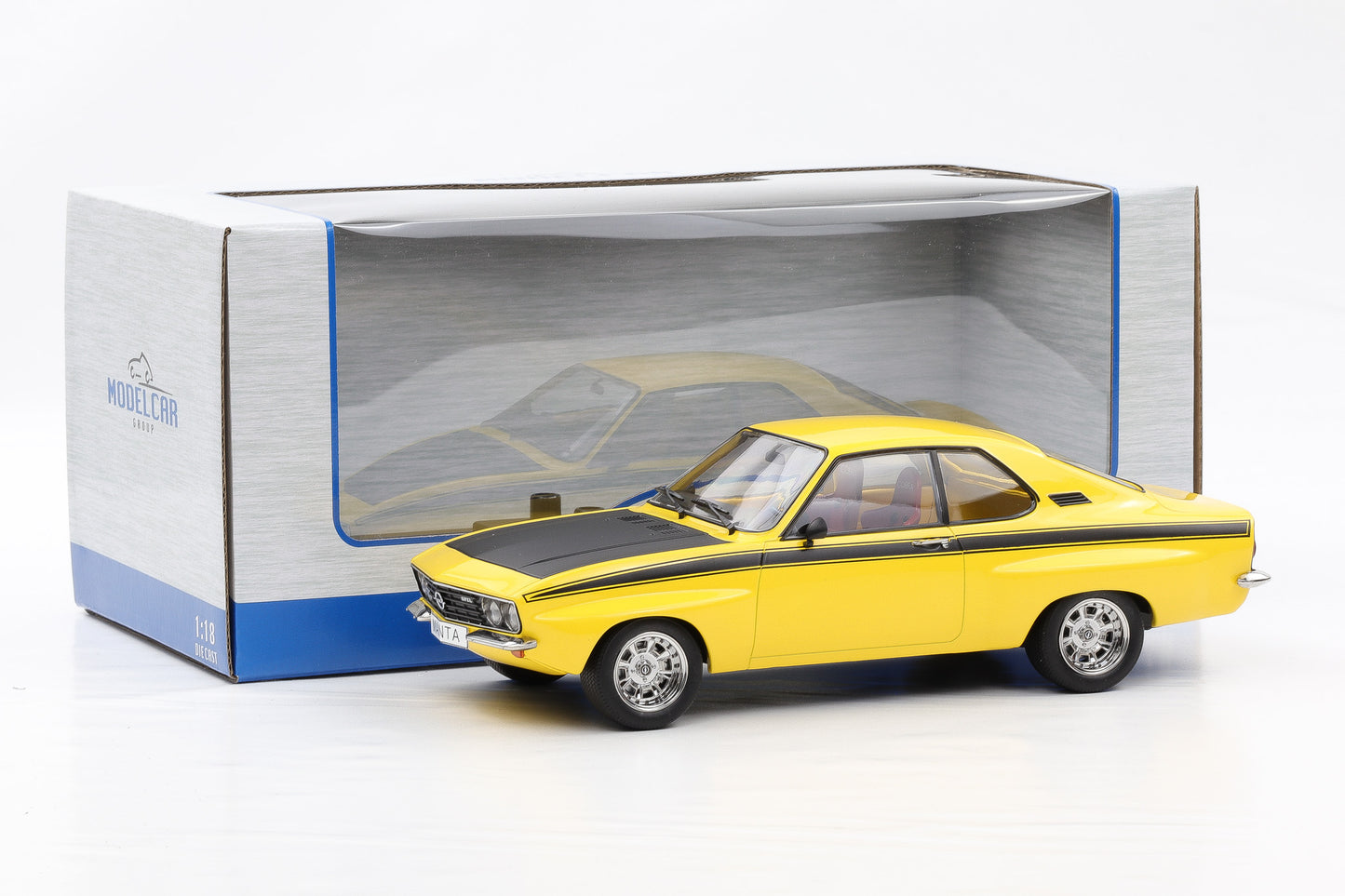 1:18 OPEL Manta A Coupe GTE Breitbau Irmscher 1974 Sport gelb schwarz