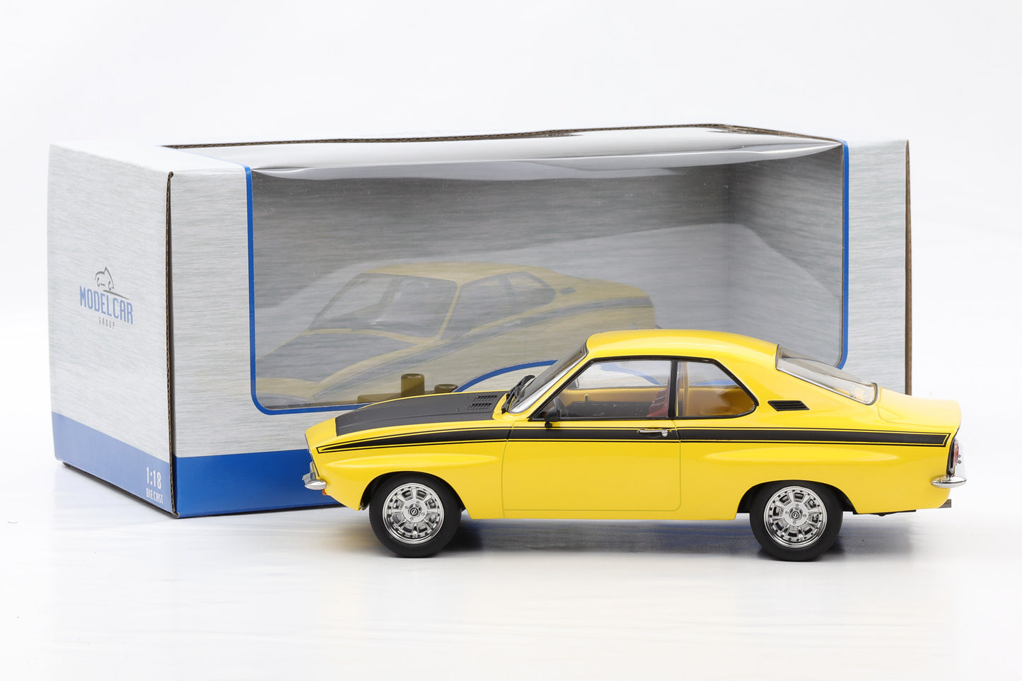 1:18 OPEL Manta A Coupe GTE Breitbau Irmscher 1974 Sport gelb schwarz