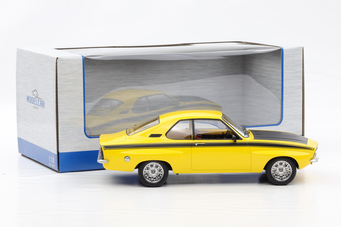 1:18 OPEL Manta A Coupe GTE Breitbau Irmscher 1974 Sport gelb schwarz