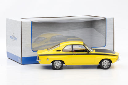 1:18 OPEL Manta A Coupe GTE Breitbau Irmscher 1974 Sport gelb schwarz