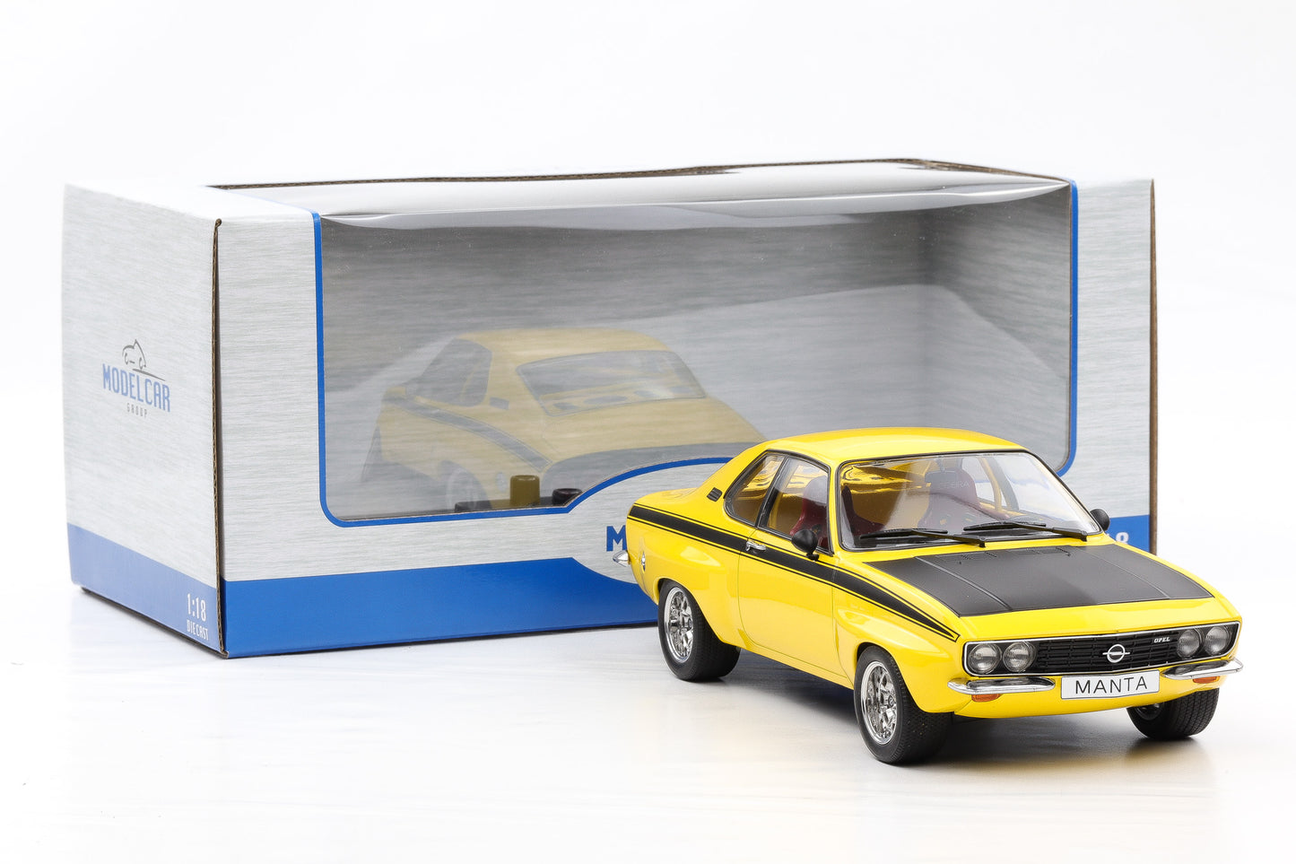 1:18 OPEL Manta A Coupe GTE Breitbau Irmscher 1974 Sport gelb schwarz