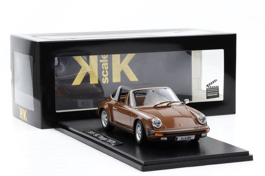 1:18 KK Scale Porsche 911 SC Targa 1975 braun Tatort Stuttgart