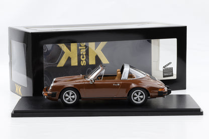 1:18 KK Scale Porsche 911 SC Targa 1975 braun Tatort Stuttgart
