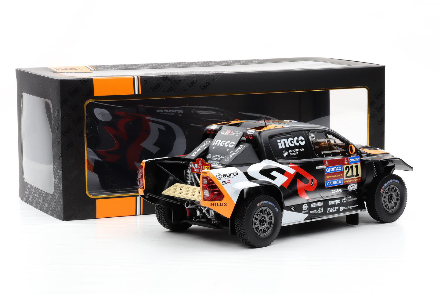 1:18 IXO Toyota GR DKR Hilux Evo #211 2nd Rallye Dakar 2025 Lategan Cummings
