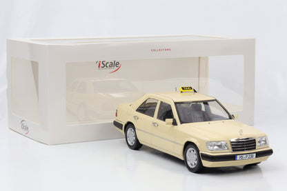 1:18 Mercedes-Benz E-Klasse E320 hellelfenbein TAXI 1989 iScale diecast