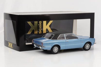 1:18 Ford Taunus GT Limousine 1971 blau metallic Dach schwarz 1:18 KK-Scale diecast