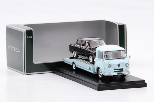1:43 Mitica Alfa Romeo A12 F12 Car Hauler Transporter LKW 1967 hellblau diecast