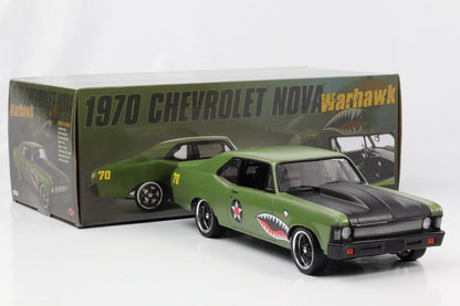 1:18 GMP Chevrolet Nova Warhawk Street Fighter 1970 olivgrün 18957-B