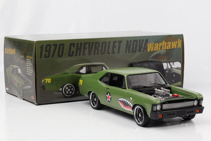1:18 GMP Chevrolet Nova Warhawk Street Fighter 1970 olivgrün 18957-B