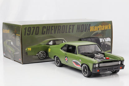 1:18 GMP Chevrolet Nova Warhawk Street Fighter 1970 olivgrün 18957-B