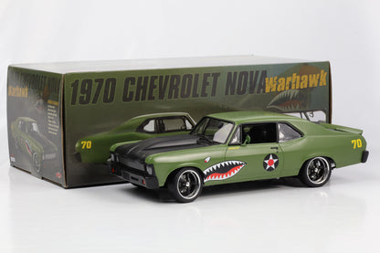 1:18 GMP Chevrolet Nova Warhawk Street Fighter 1970 olivgrün 18957-B