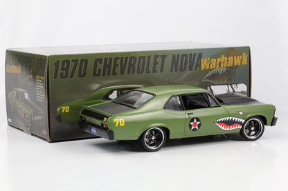 1:18 GMP Chevrolet Nova Warhawk Street Fighter 1970 olivgrün 18957-B