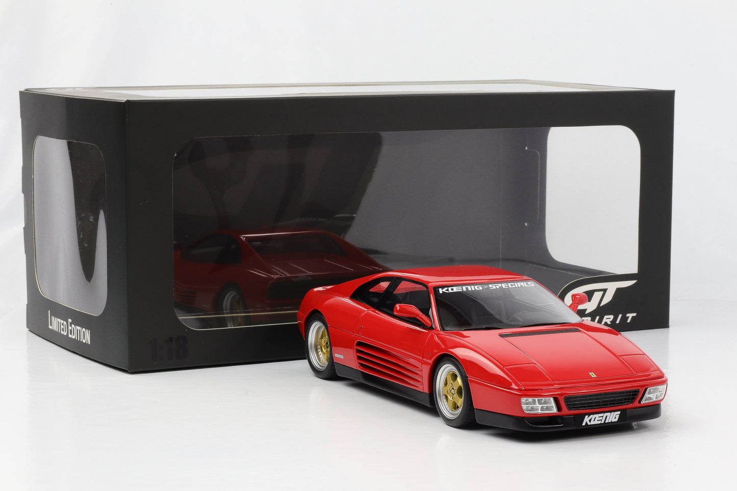 1:18 GT Spirit GT472 Ferrari König Special 348 Twin turbo rosso corsa NEU