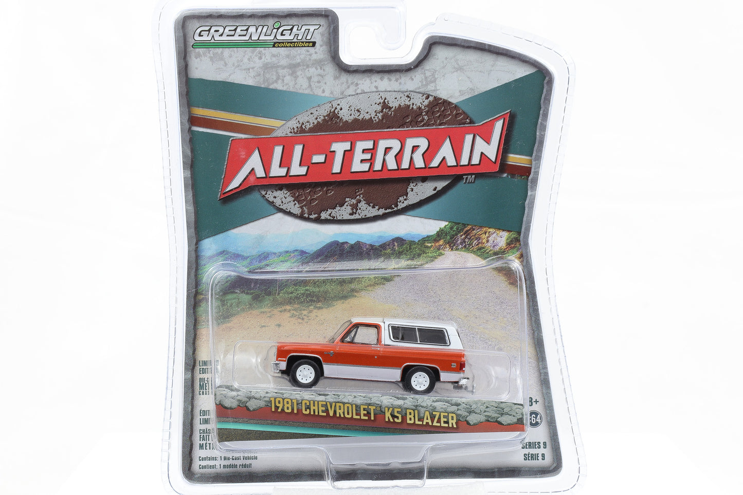 1:64 Greenlight 1981 Chevrolet K5 Blazer weiß-orange All-Terrain Series