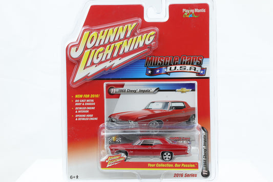 1:64 Johnny Lightning 1968 Chevy Impala rot Muscle Cars USA