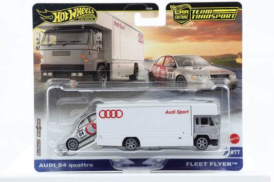 1:64 Hot Wheels AUDI S4 Quattro Fleet Flyer Car Culture Team Transport