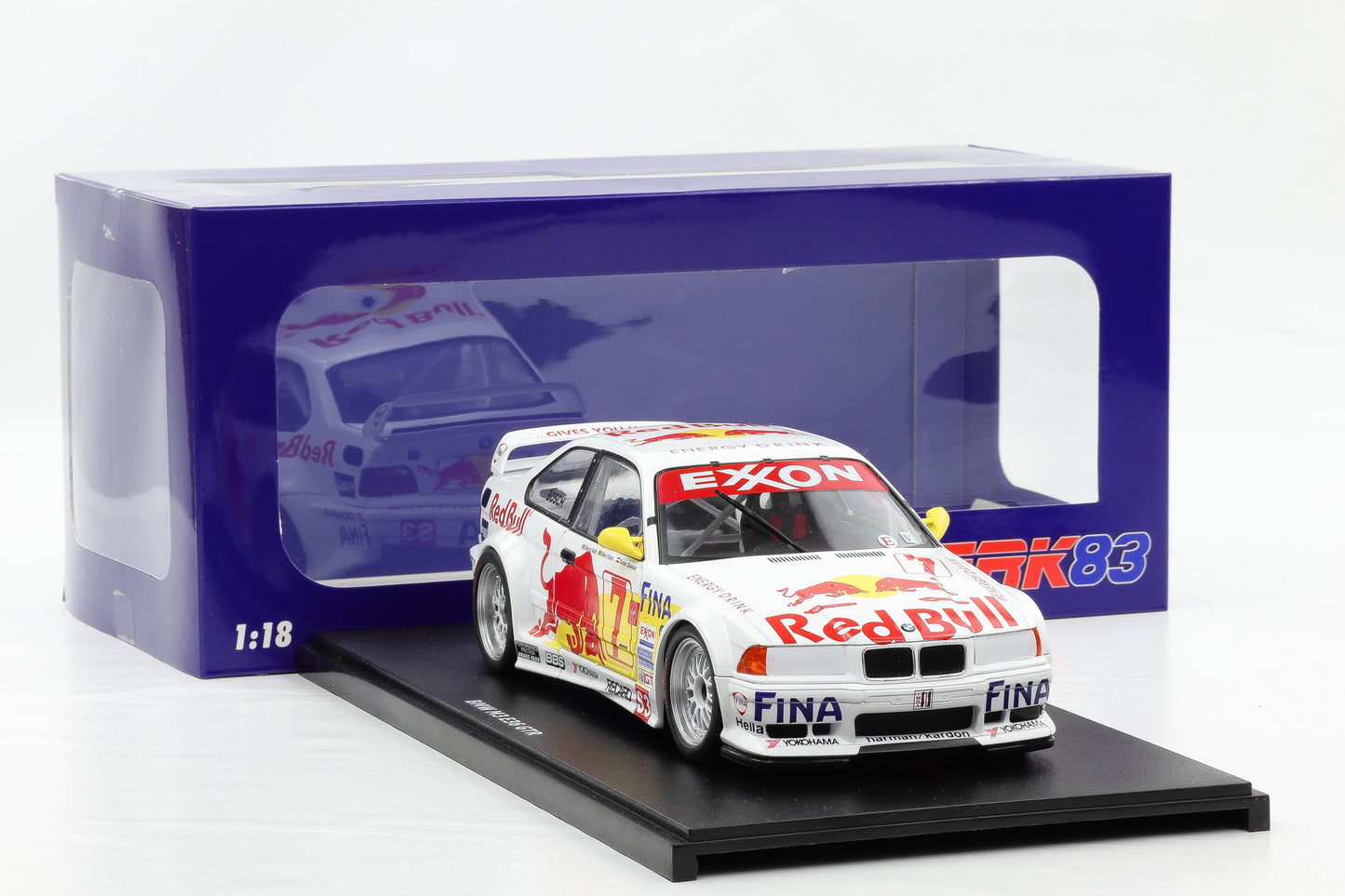 1:18 WERK83 BMW M3 GTR E36 #7 24h Daytona 1997 Red Bull Duez Quester Said Oestreich