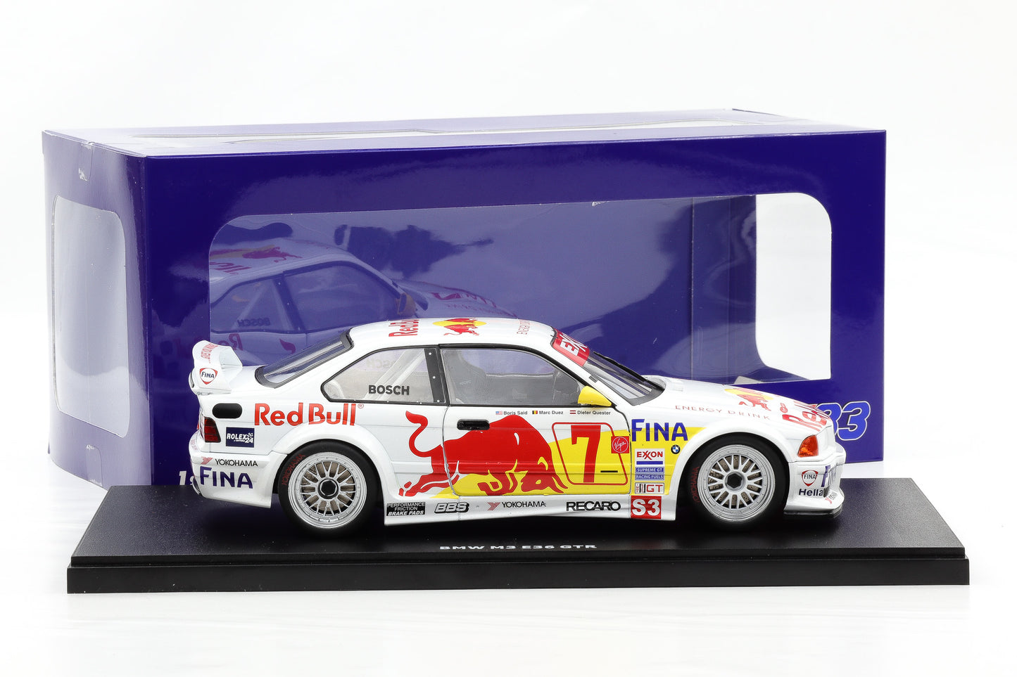 1:18 WERK83 BMW M3 GTR E36 #7 24h Daytona 1997 Red Bull Duez Quester Said Oestreich