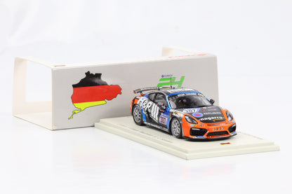 1:43 Spark Porsche Cayman 981 GT4 CS Teichmann Racing 24h Nürburgring 2017 Bohr Grosse Schramm Maxmilian