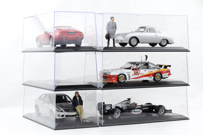 1:18 Klarsichtbox Kunststoff Vitrine Diorama Acrylbox ohne Inhalt 6er Set - stapelbar