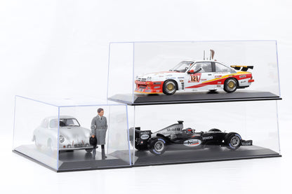 1:18 Klarsichtbox Kunststoff Vitrine Diorama Acrylbox ohne Inhalt 3er Set - stapelbar