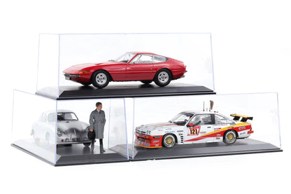 1:18 Klarsichtbox Kunststoff Vitrine Diorama Acrylbox ohne Inhalt 3er Set - stapelbar